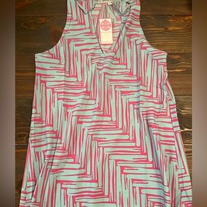 Brand New Blue And Pink Blouse